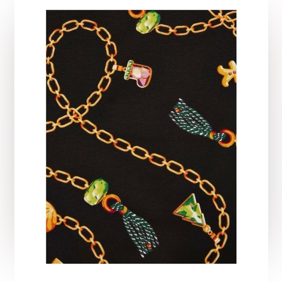 Christmas Gingerbread Charms Jewelry Leggings Size X-Large 15/17 No Boundaries - Picture 5 of 7